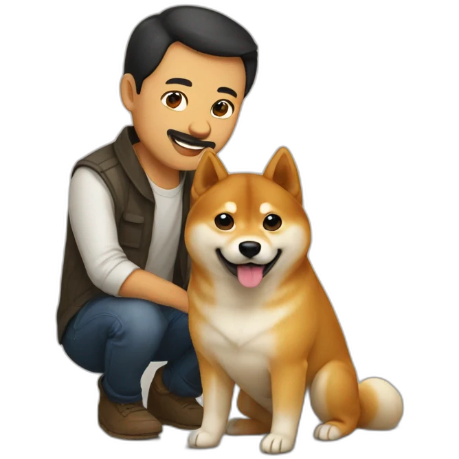 Shiba Inu with armenian man emoji