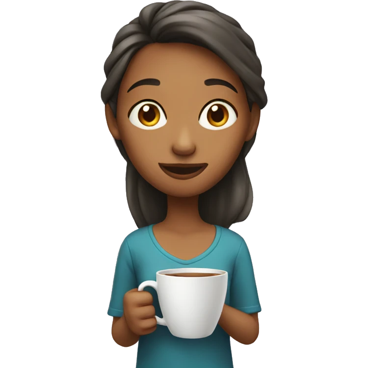 Girl with cup emoji