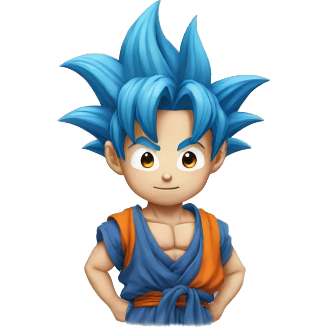 Son goku with blue hair emoji