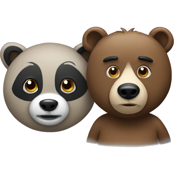 A bear and a raccoon  emoji
