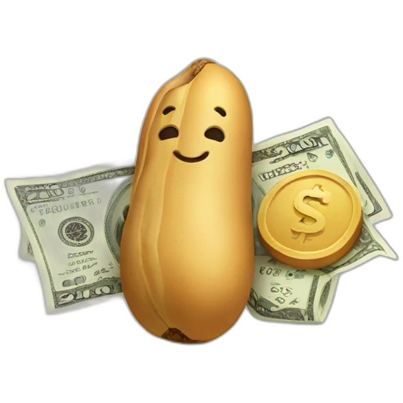 peanut and money emoji