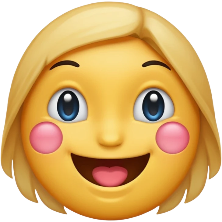 Emoji happy blushing emoji