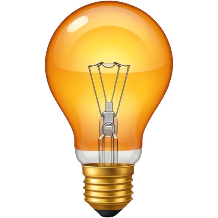 Standard incandescent light bulb emoji