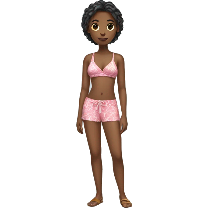 Girl waring beach clothes  emoji