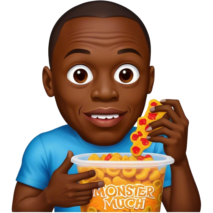 Dr Dre eating monster munch emoji