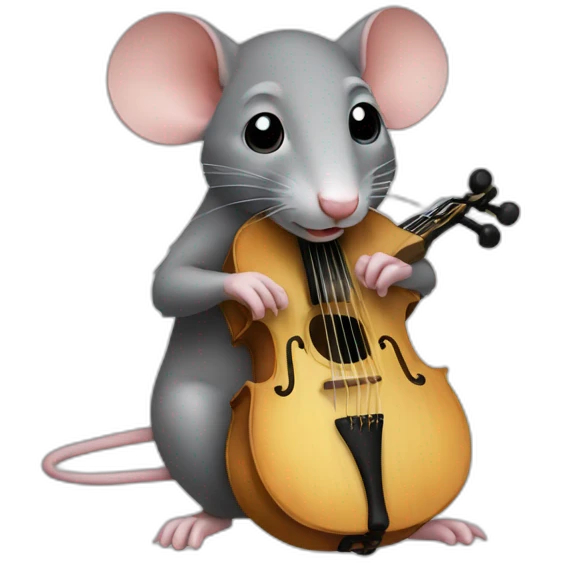 Rat playing instrument emoji