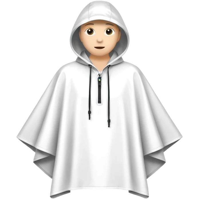 white rain poncho emoji