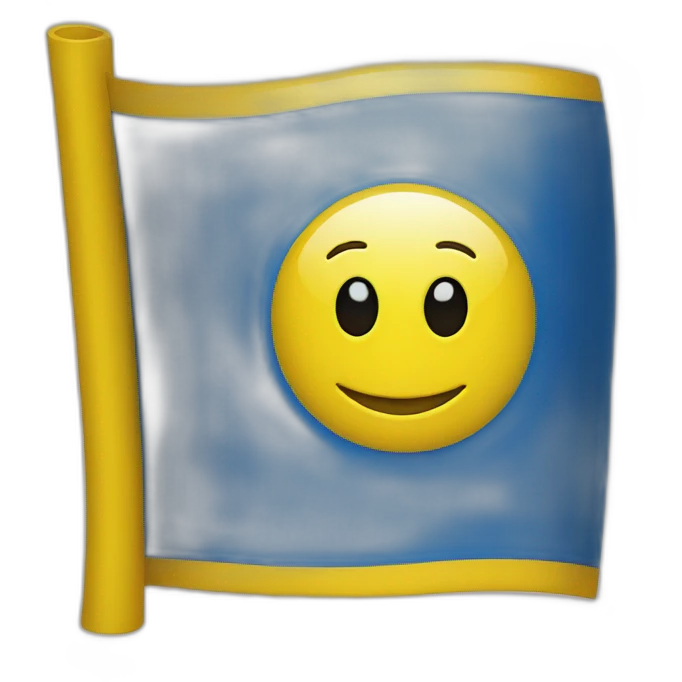 Ukrainian flag in hand emoji