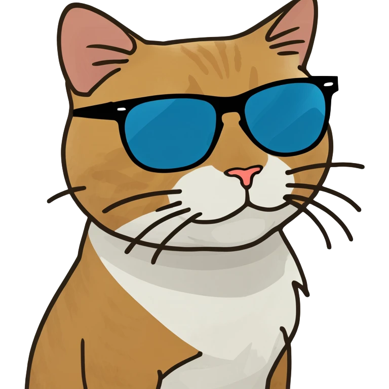 Cat with sunglasses emoji