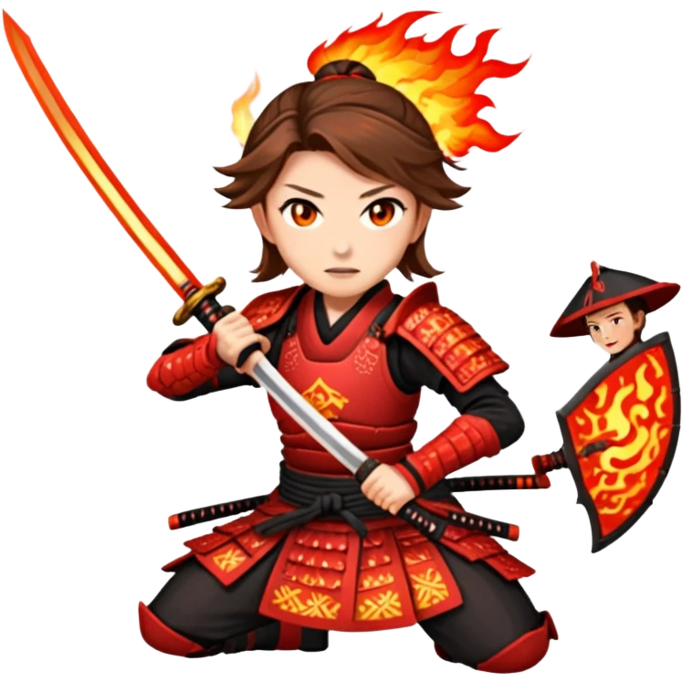 Fire-Wielding Samurai emoji