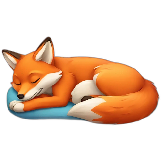 fox sleeping emoji