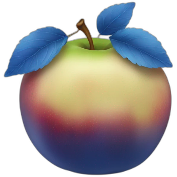 pomme bleu emoji