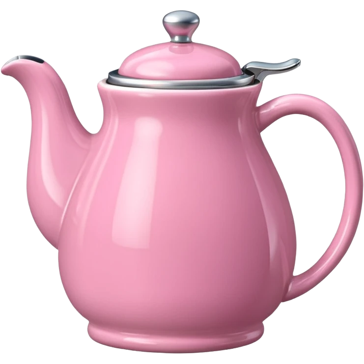 Ceramic creamer dispenser, pink emoji