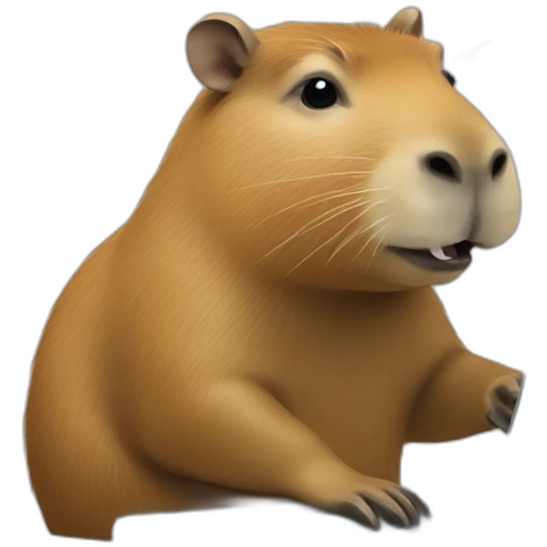 capybara working on a laptop emoji