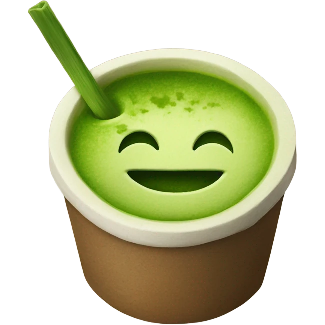 matcha in a handmade cup emoji