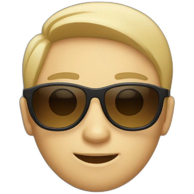 white boy wear sunglasses emoji