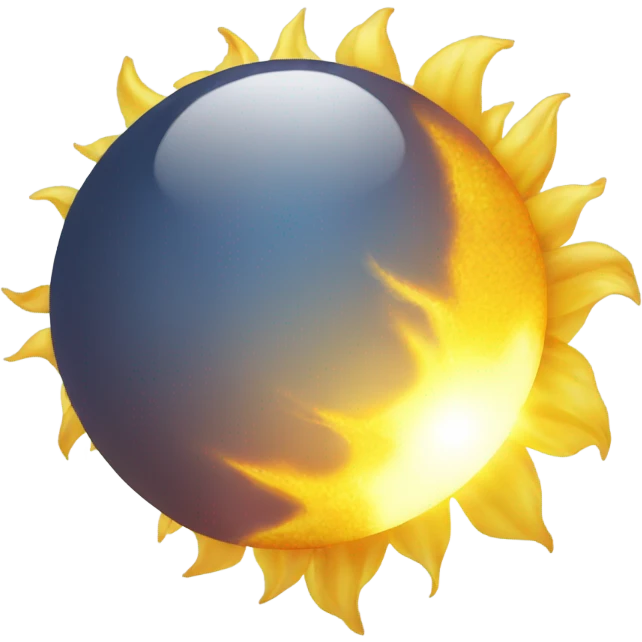 Realistic Sun without face emoji