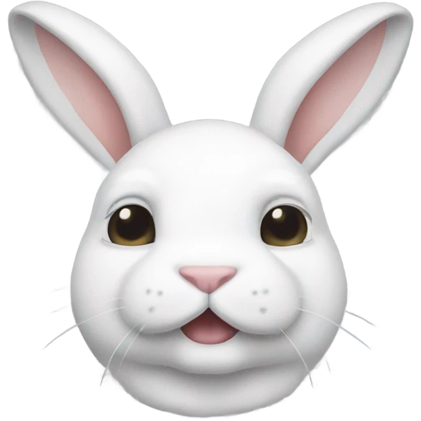 White bunny with muscles emoji