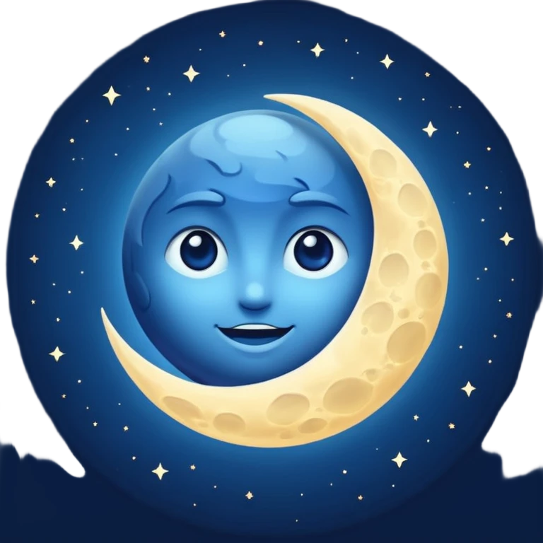 moon on the sky background emoji