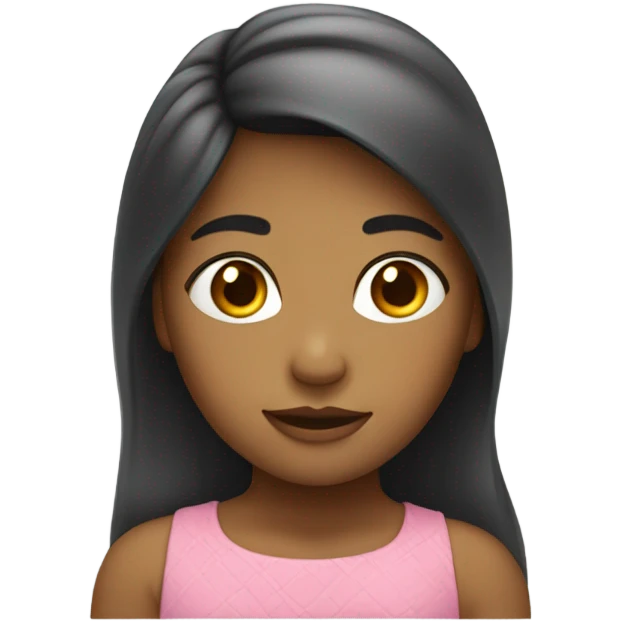 Niña con pelo lacio emoji