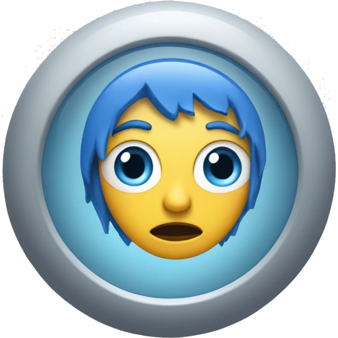The blue eye in the mirror emoji