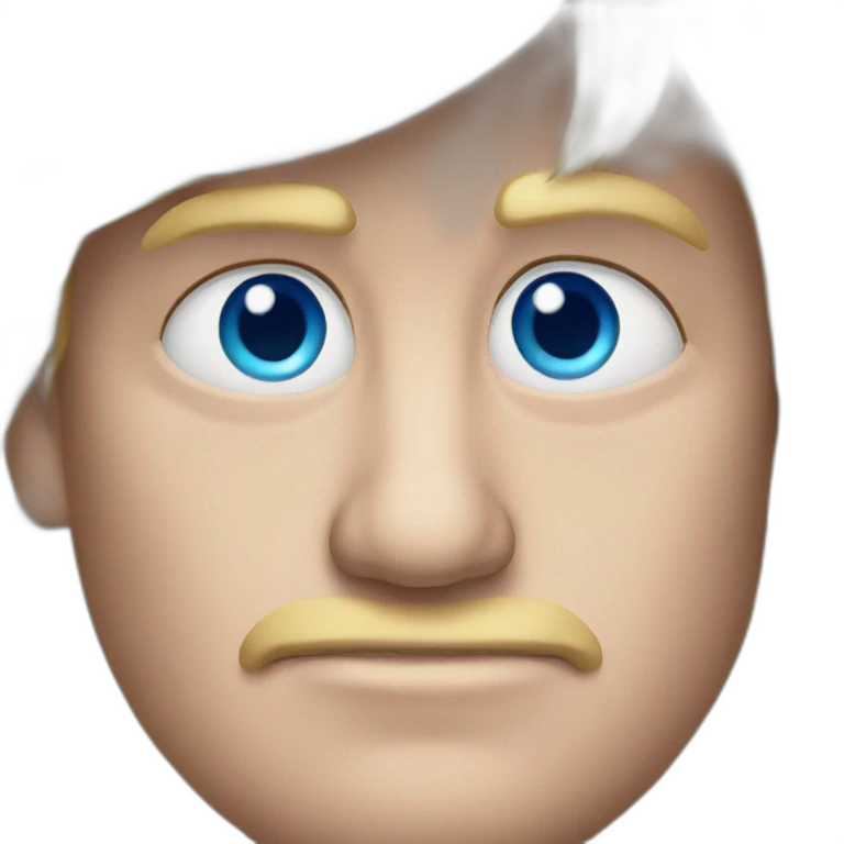 donald trump with blue eyes emoji