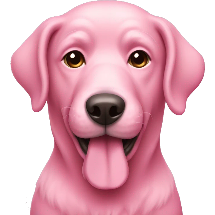 Pink dog emoji