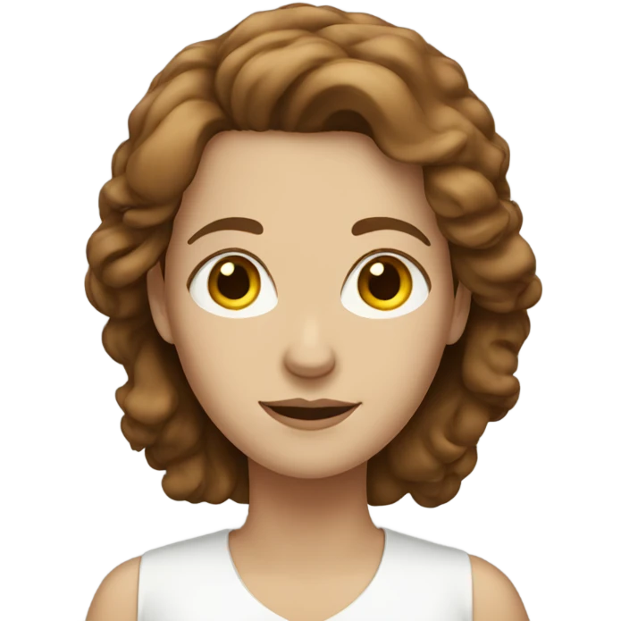  White woman with brown hair emoji