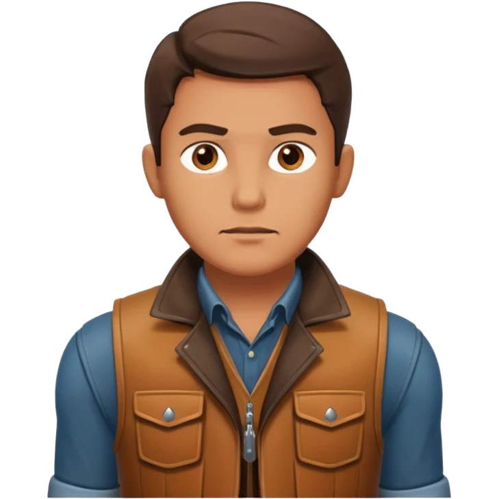 man hunter, alert expression emoji