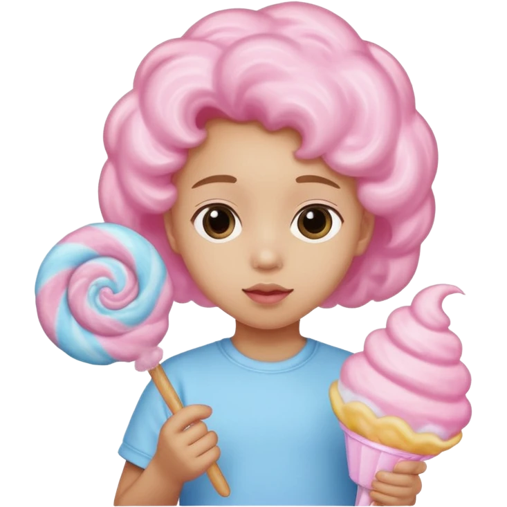 cotton candy holding kid emoji