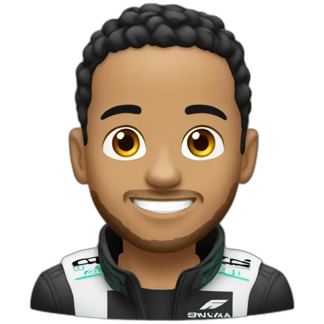 lewis hamilton with his wdc emoji