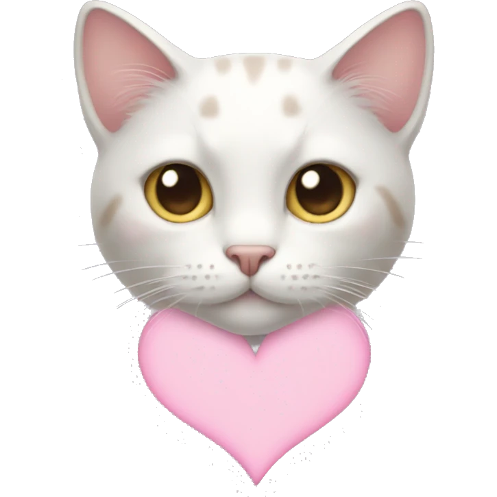 cat with light pink heart emoji