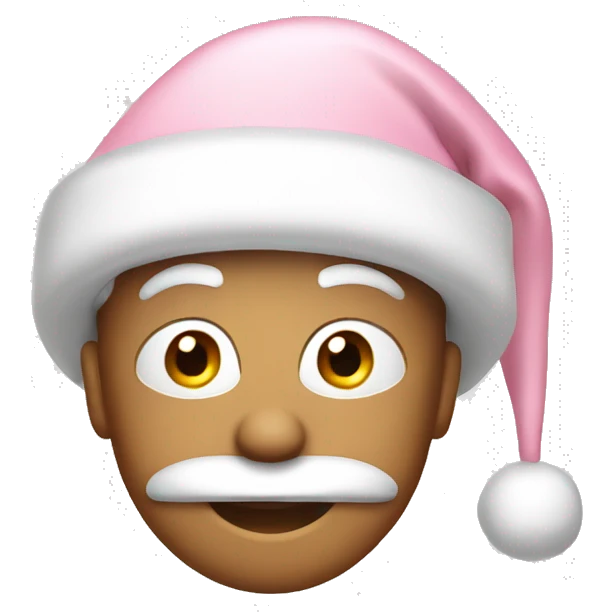 light pink santa hat emoji