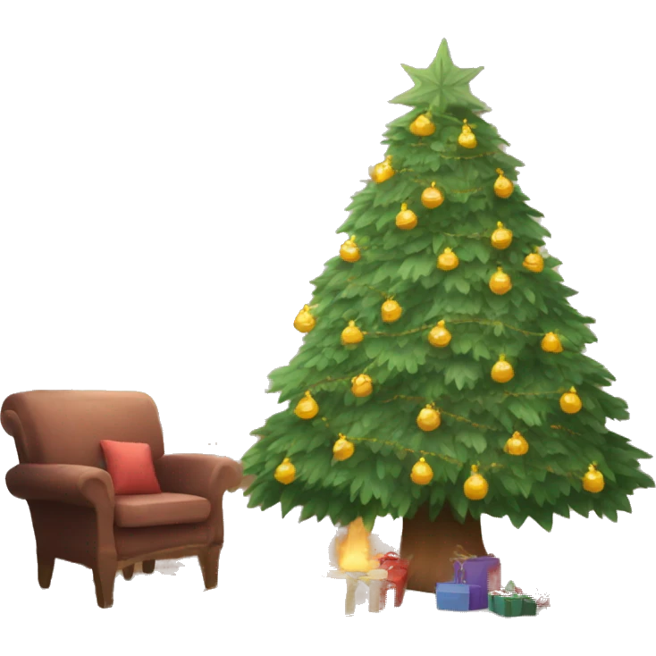 Cozy christmas tree emoji