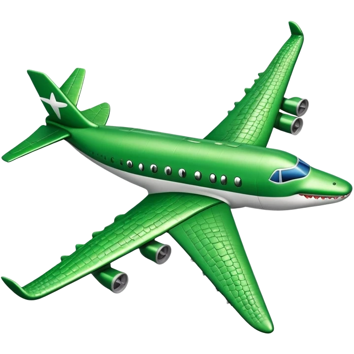 crocodile with airplane body emoji