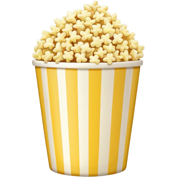 Popcorn in a striped cup pale purple with a TV emoji