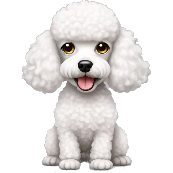 White mini poodle  emoji