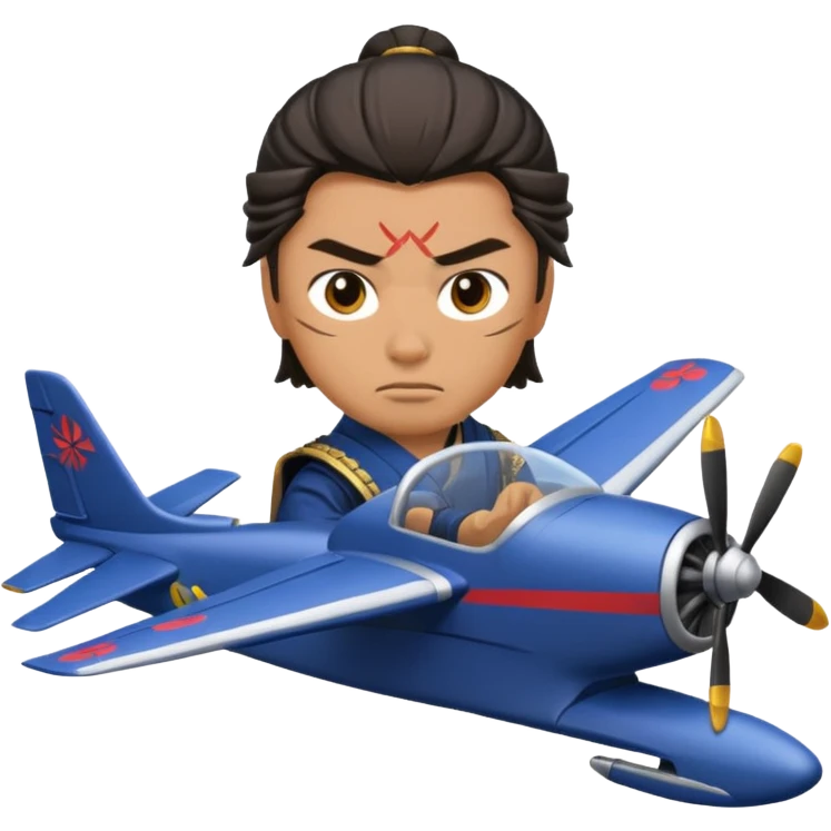 samurai drive the aircraft emoji
