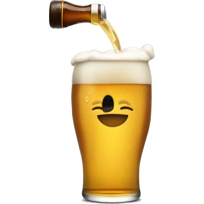 Pouring 40 oz beer out emoji