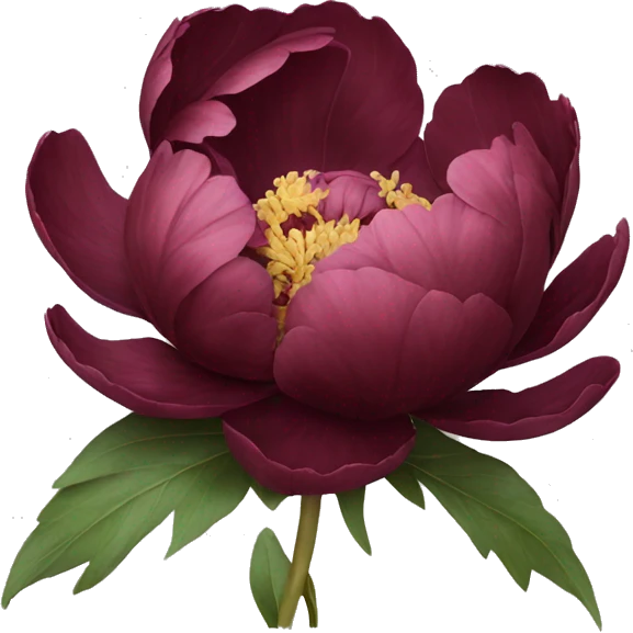 Burgundy peonie  emoji