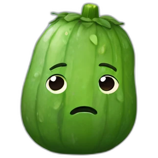Sad cucumber emoji