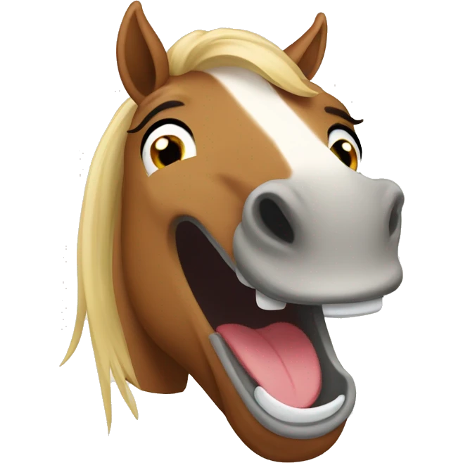 horse laughing emoji