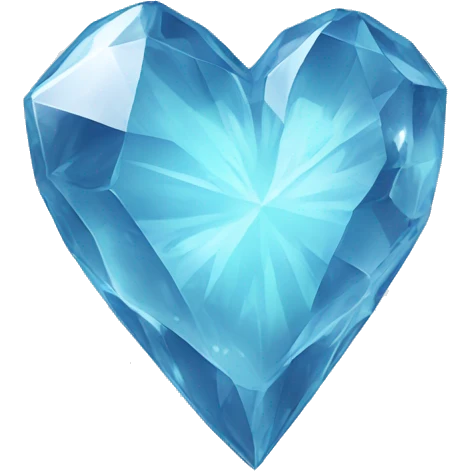 Clear crystal heart emoji