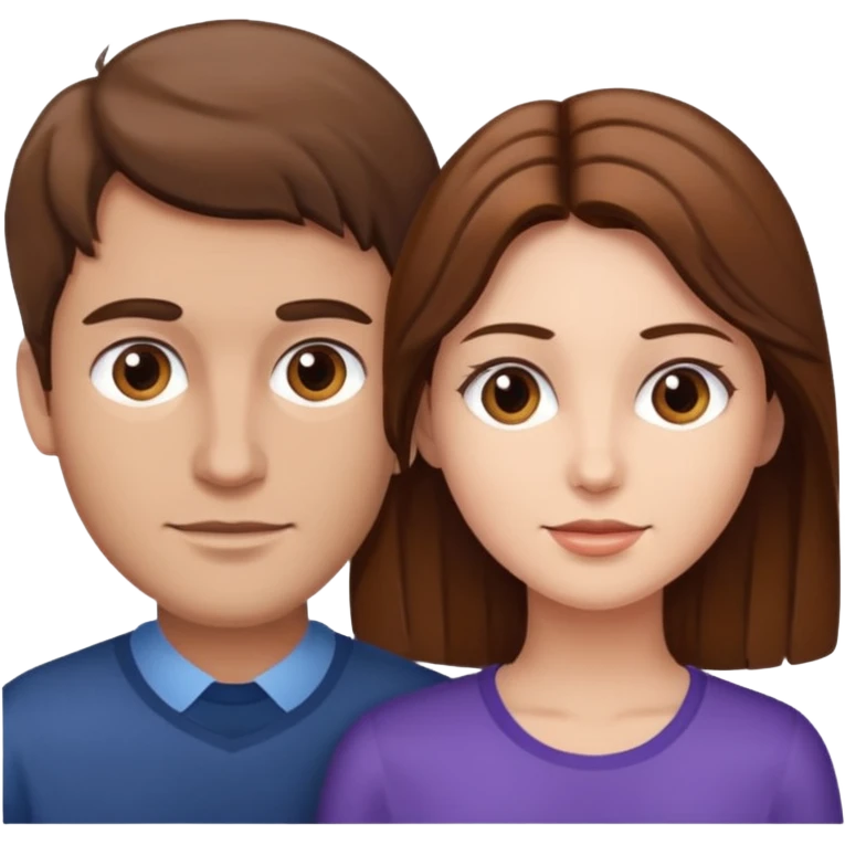 Mann und Frau beide braune haare emoji