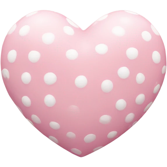 Light pink heart with white heart spots all over it .  emoji