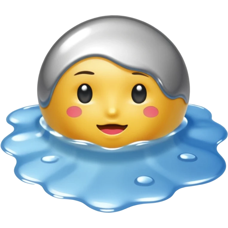 wet chrome surface, silver liquid shine, intimate erotic mood emoji