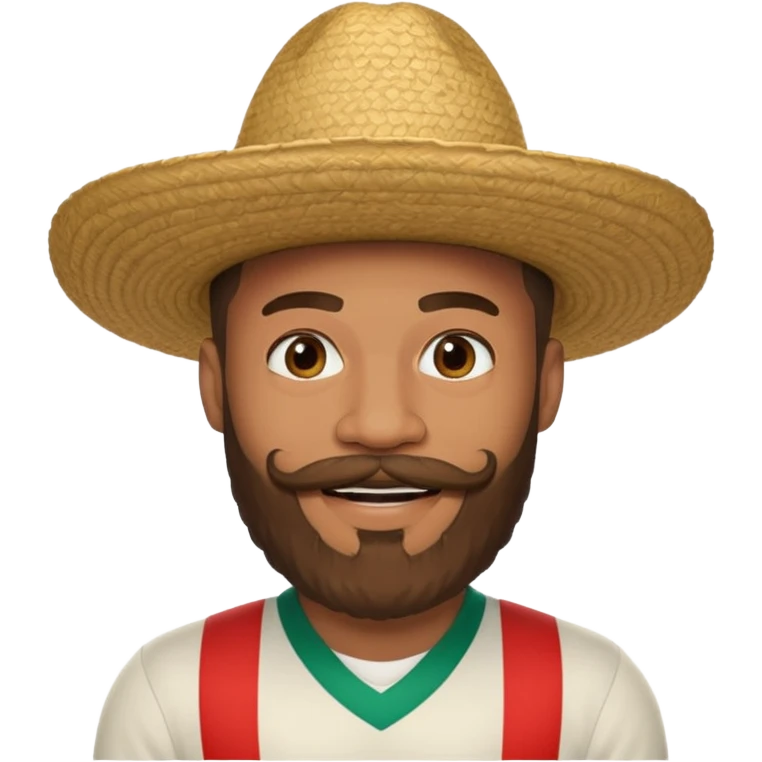 Mbappé avec une longue barbe et une moustache mexicaine  emoji