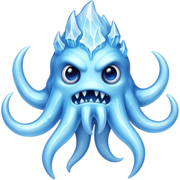 an eldritch ice monster, monster made of ice emoji