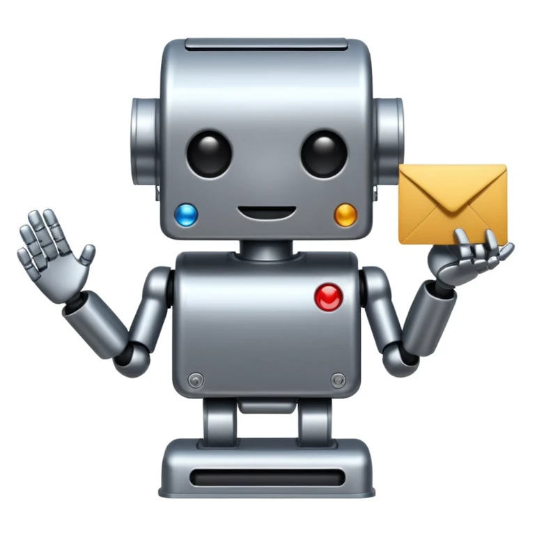 mailing bot (black background) emoji