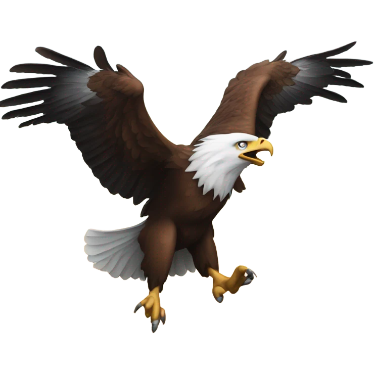 An eagle going after a ram emoji